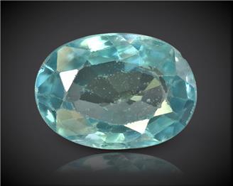 Blue Zircon Natural Certified 2.75 carats (DIN 90269 )